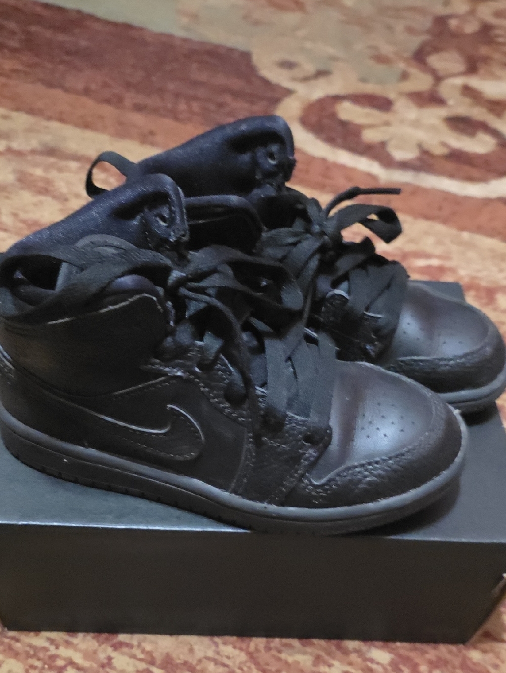 Jordan Kids Black High-Top Sneakers